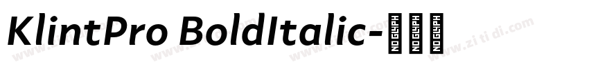 KlintPro BoldItalic字体转换